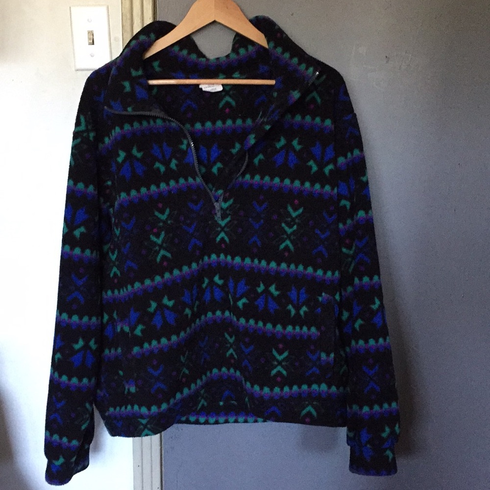 80s NEON FLEECE PULLOVER JACKET